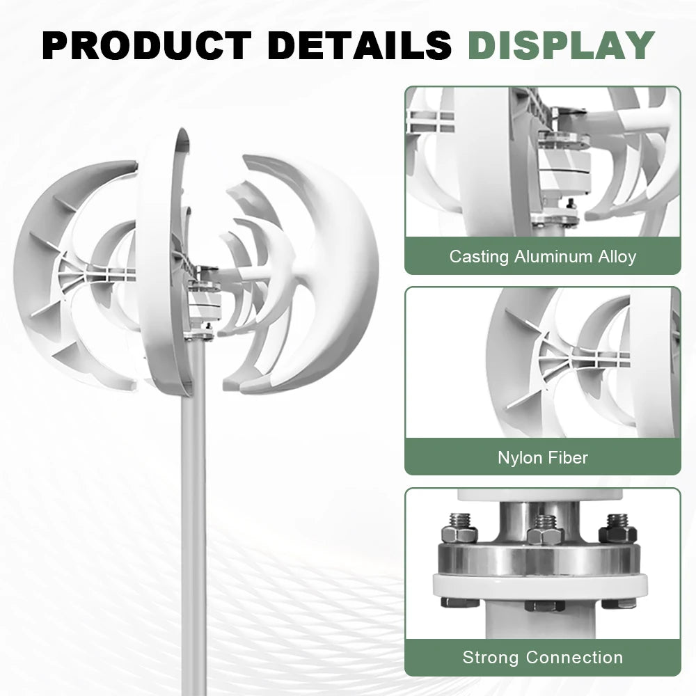 3000W Vertical Wind Turbine 12V 24V