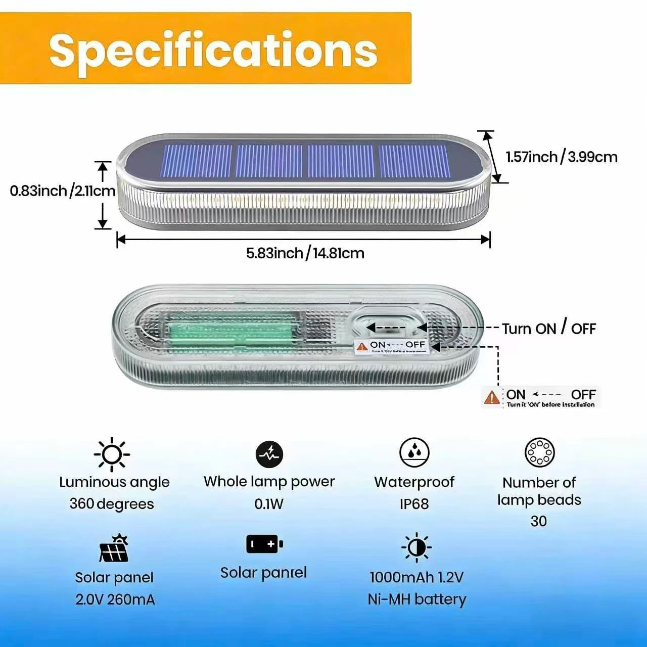 4 Pack Solar LED Deck Lights