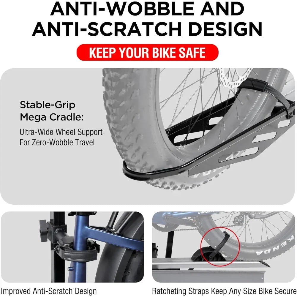 Hitch Mount Single Bike Rack with Ramp for Electric Bike