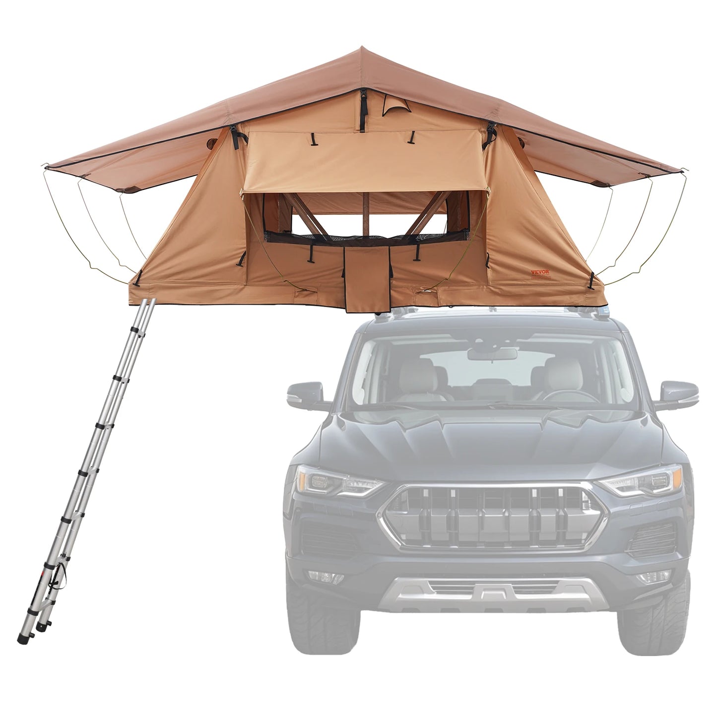 Rooftop Hardshell Folding Tent with Telescopic Ladder