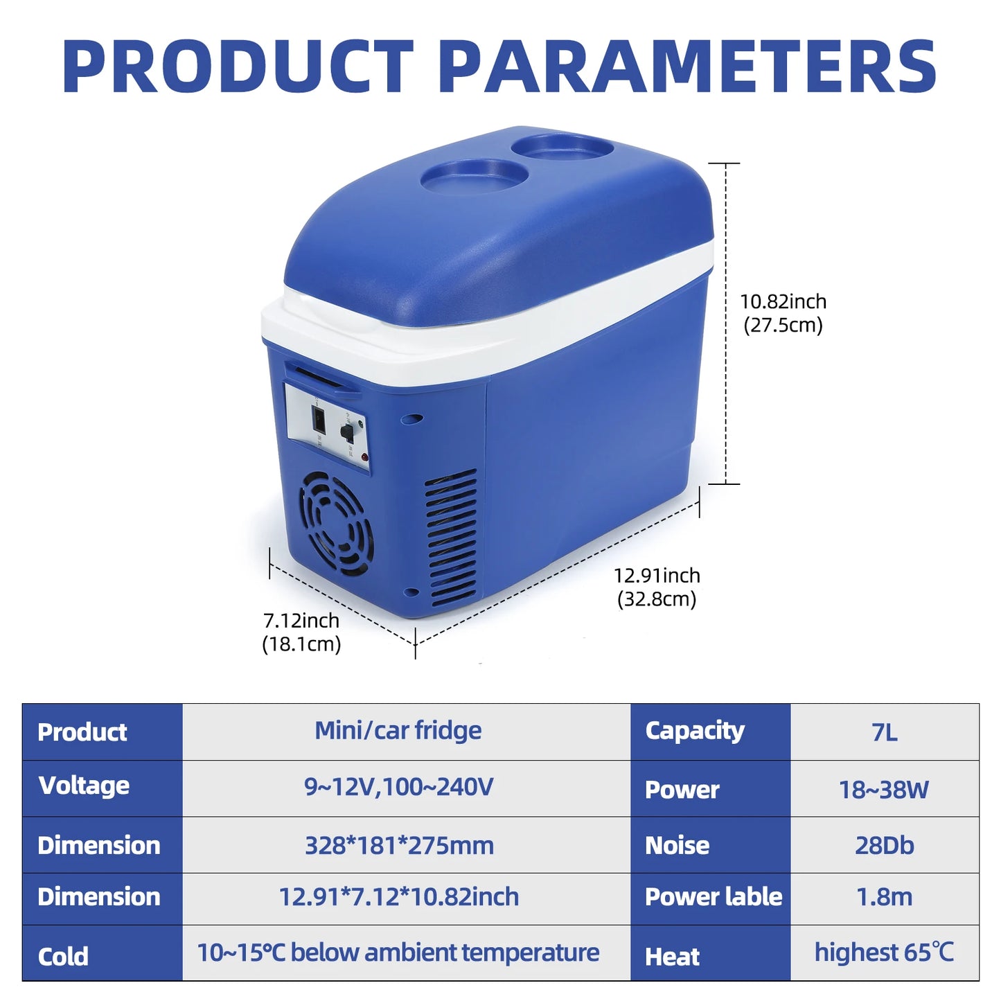 Camping Mini Fridge, DC 12V