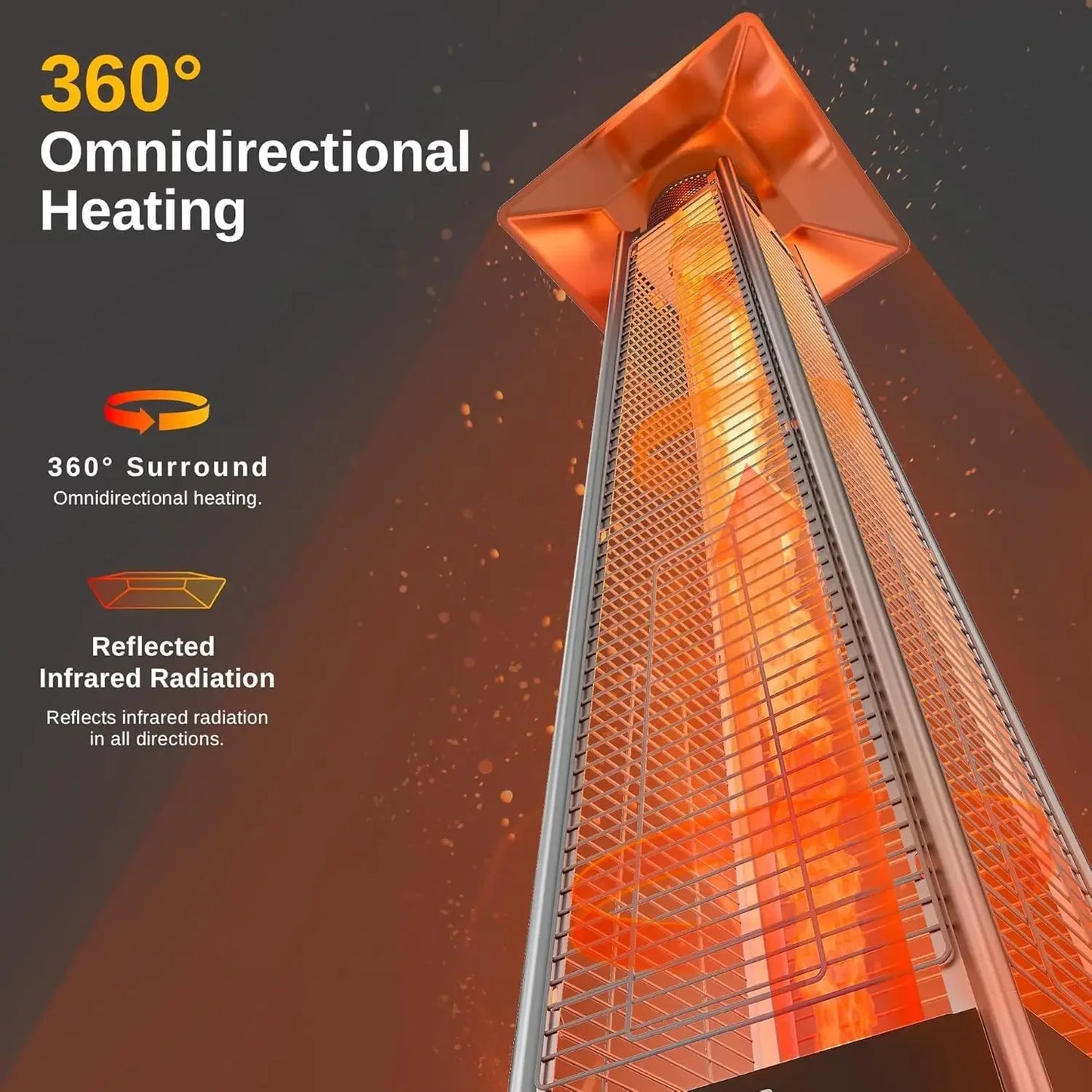 48,000 BTU Pyramid Patio Heater