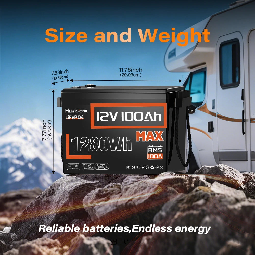 LiFePO4 Lithium Battery 12V 100AH