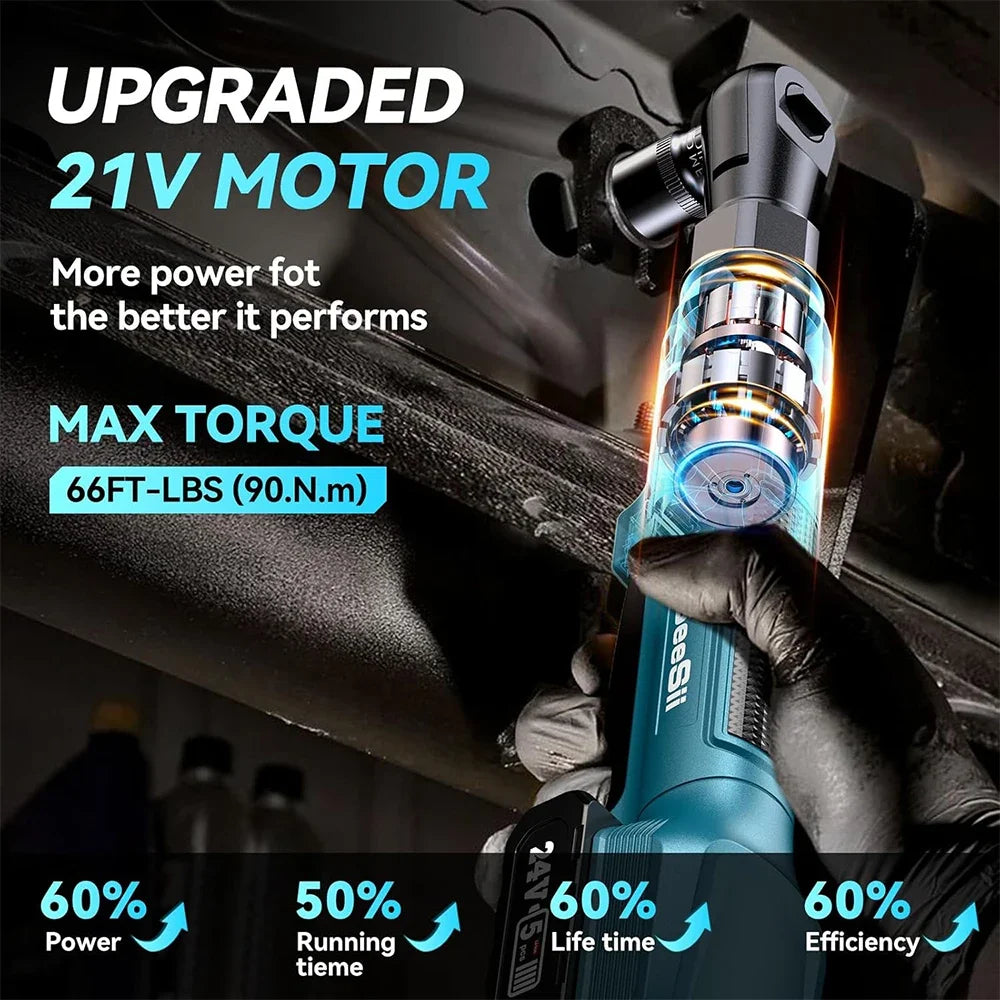 3/8" Cordless Ratchet Wrench with 21V li-battery