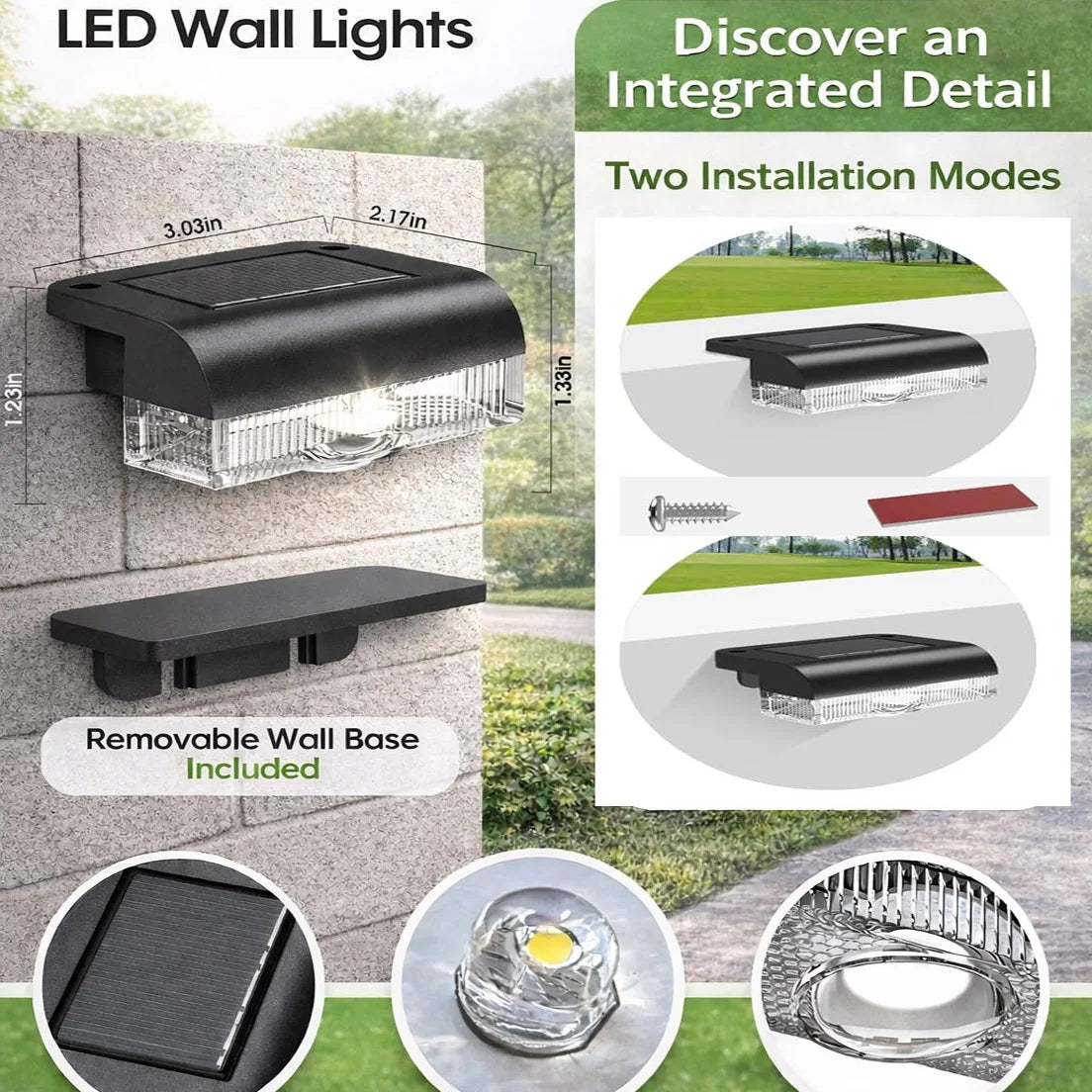 Outdoor Solar Fence Lights