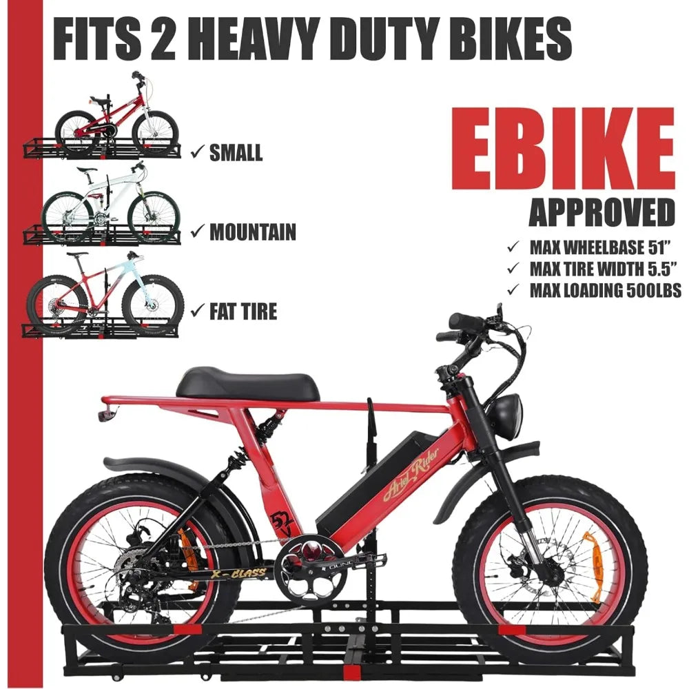Hitch-Mount Bike Rack for Ebike Heavy-Duty