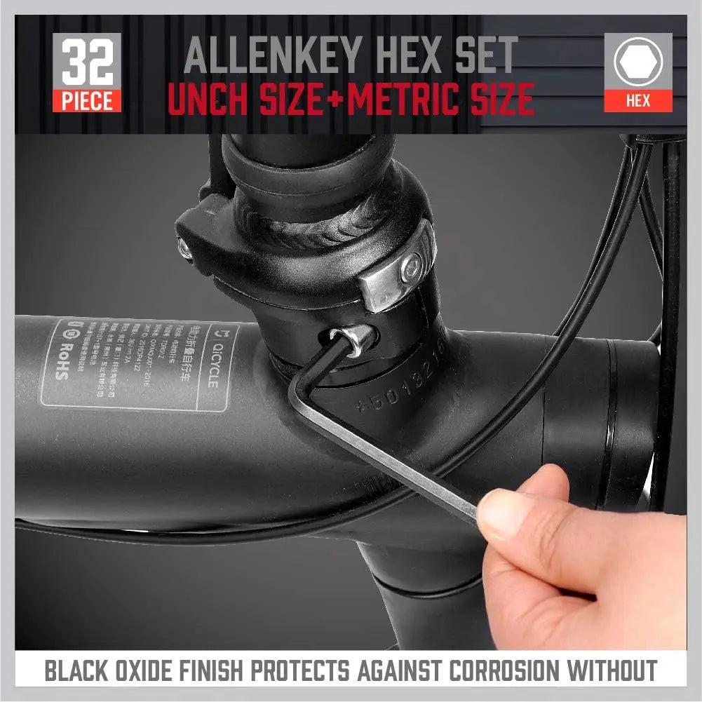 Hex Key Wrench Set with Metric and SAE