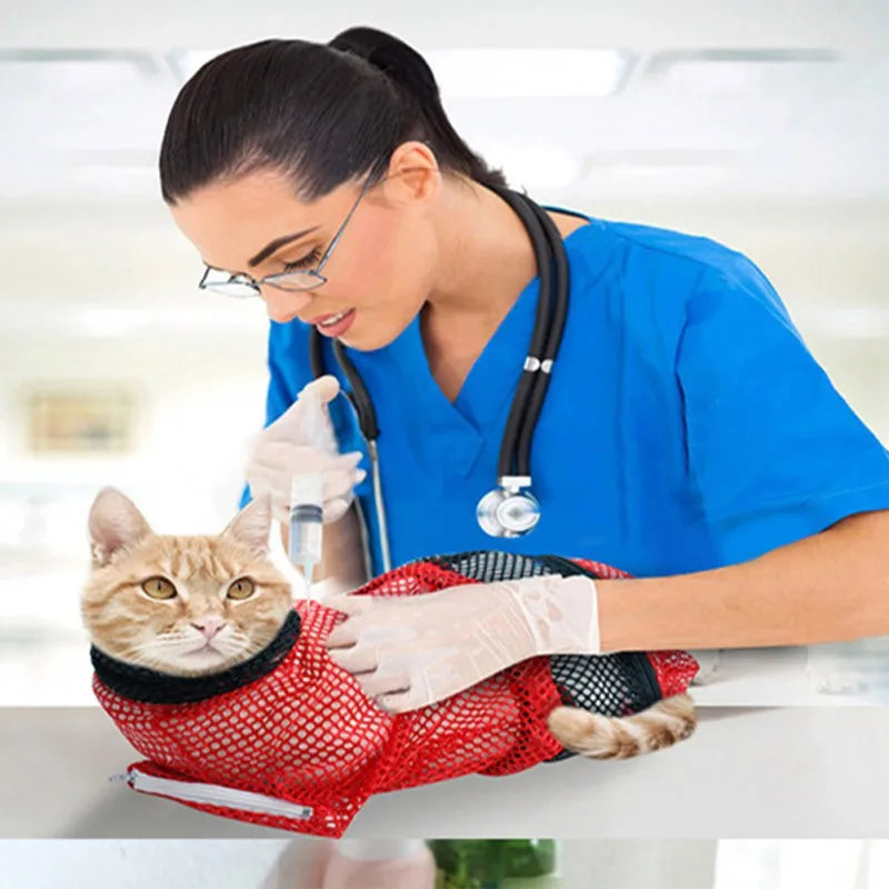 Mesh Cat Groom / Bath Bag