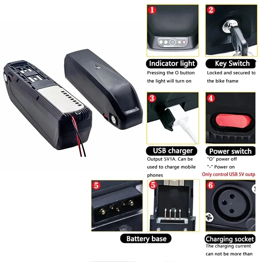 Ebike Battery 250W 350W 500W 750W 1000W