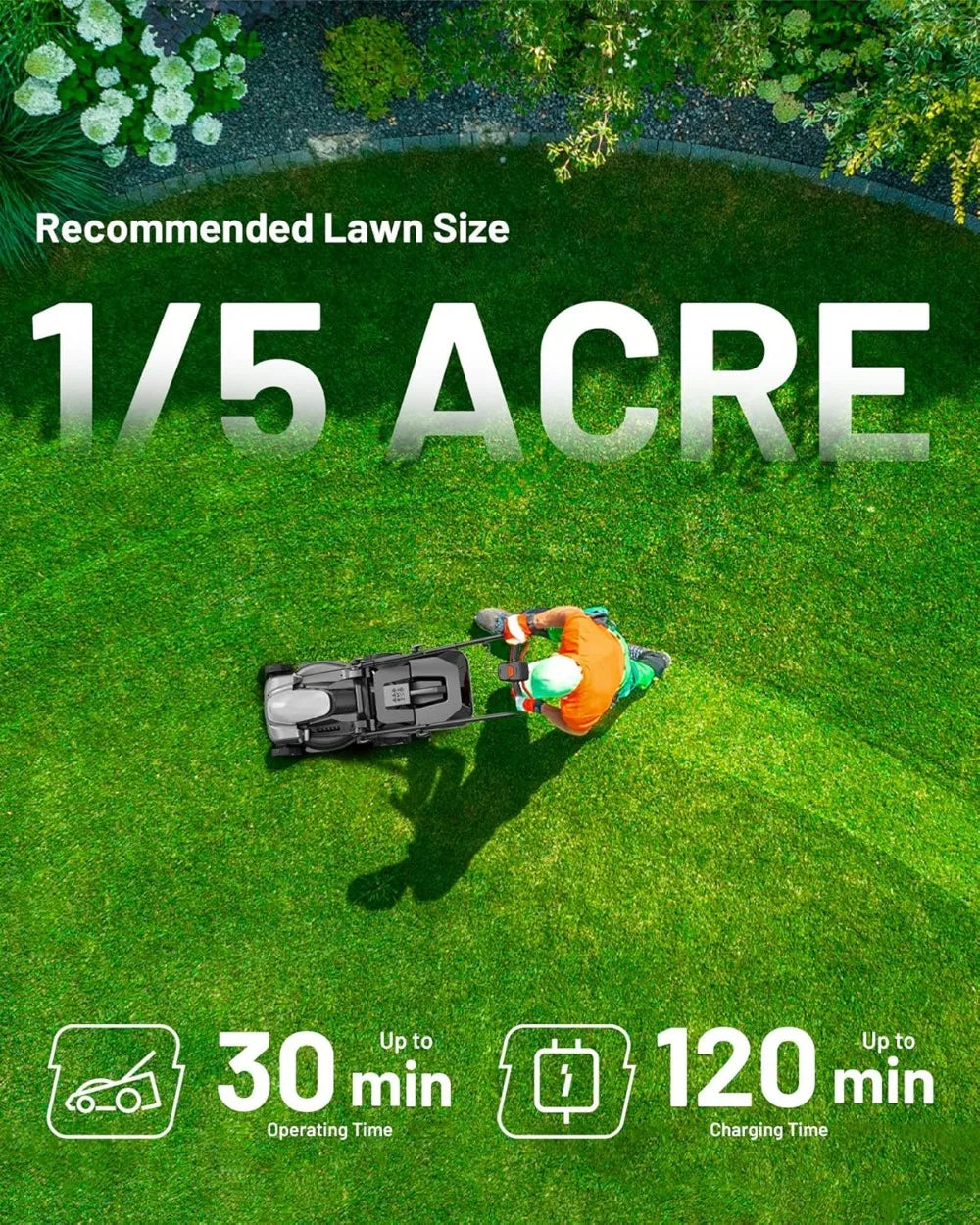 14 Inch Cordless Lawn Mower