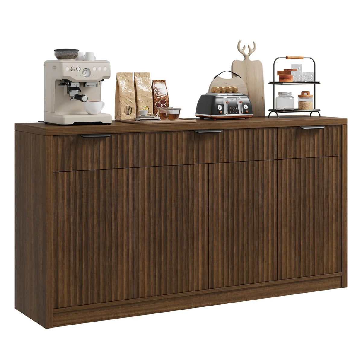 Fluted Buffet Sideboard Cabinet
