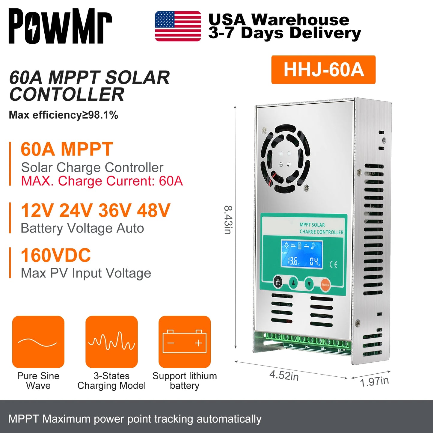 60A MPPT Solar Charge Controller