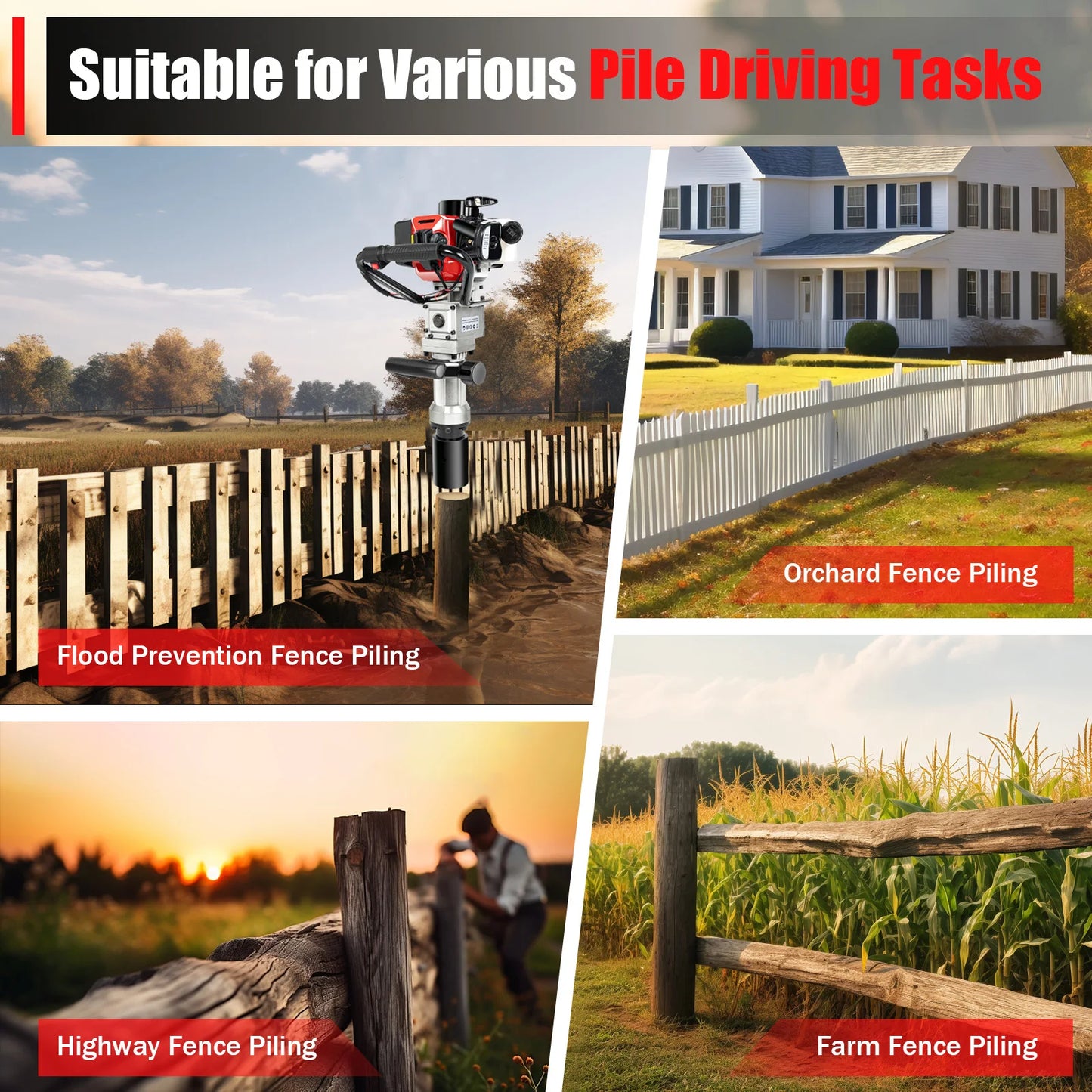 Gas Powered T Fence Post Driver