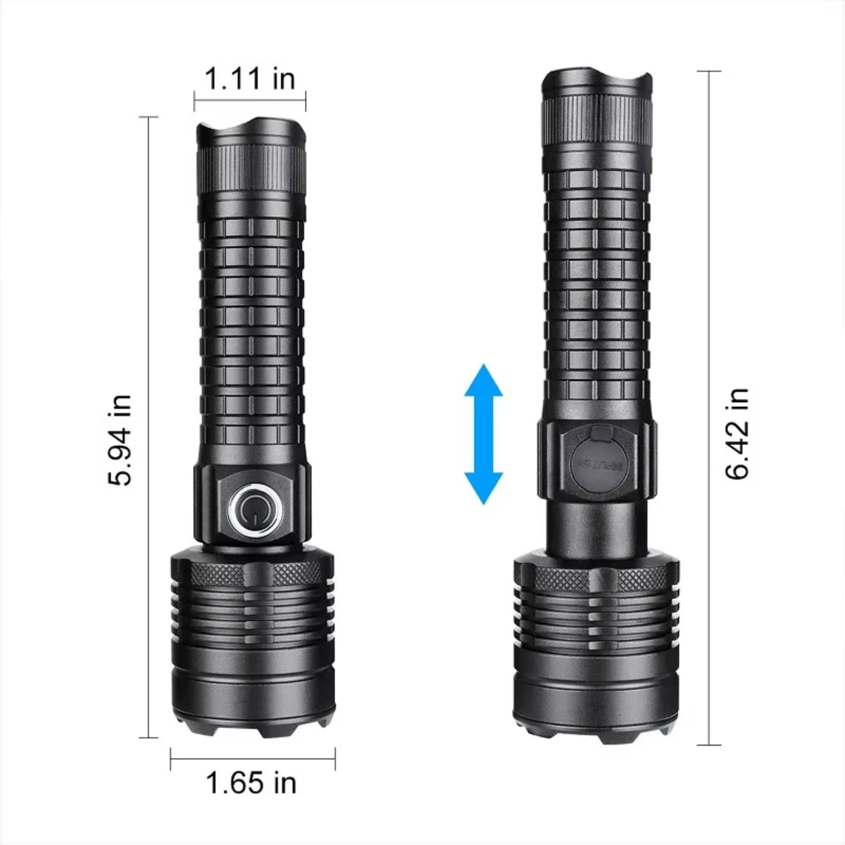 Rechargeable LED Flashlight with 18650 Battery