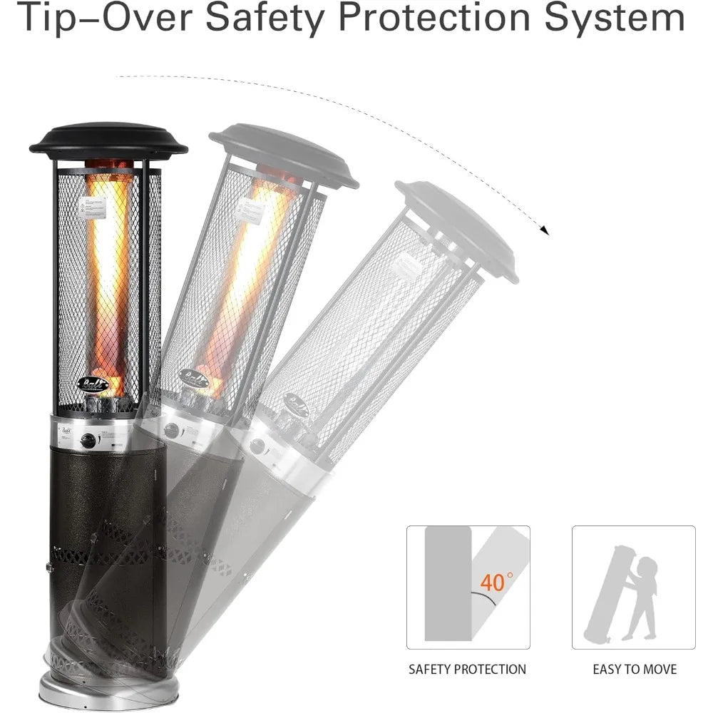 Propane Patio Heater, 36,000 BTUs, Portable