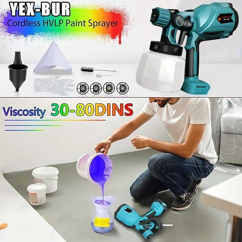 1000ML Electric Spray Gun Cordless