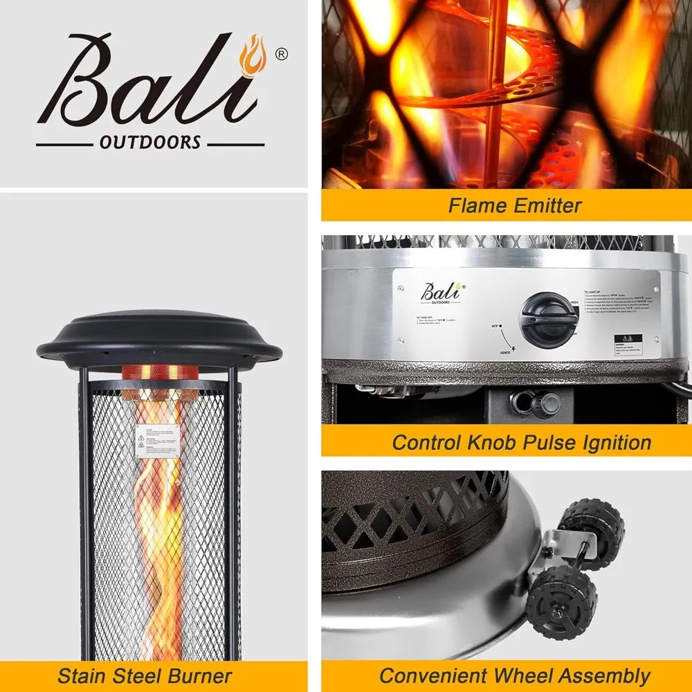 Propane Patio Heater, 36,000 BTUs, Portable