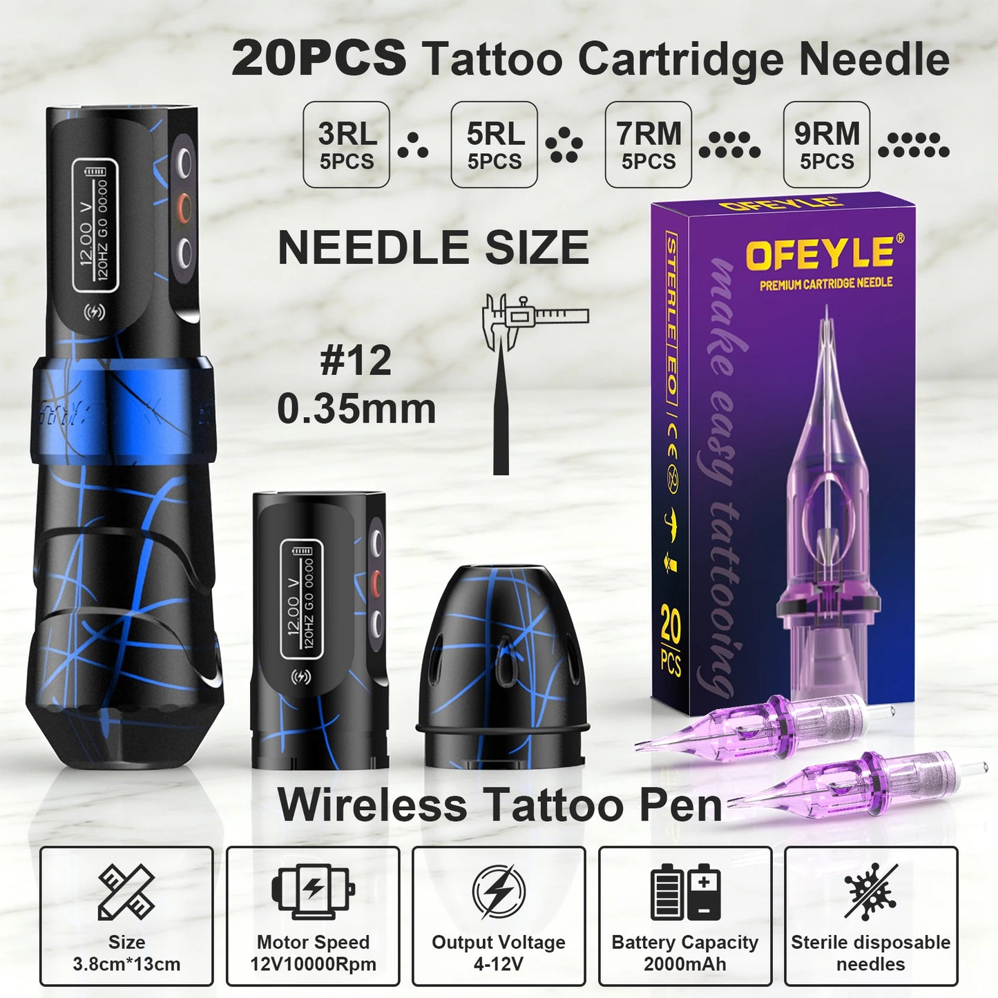 Wireless Rotary Tattoo Pen Kit