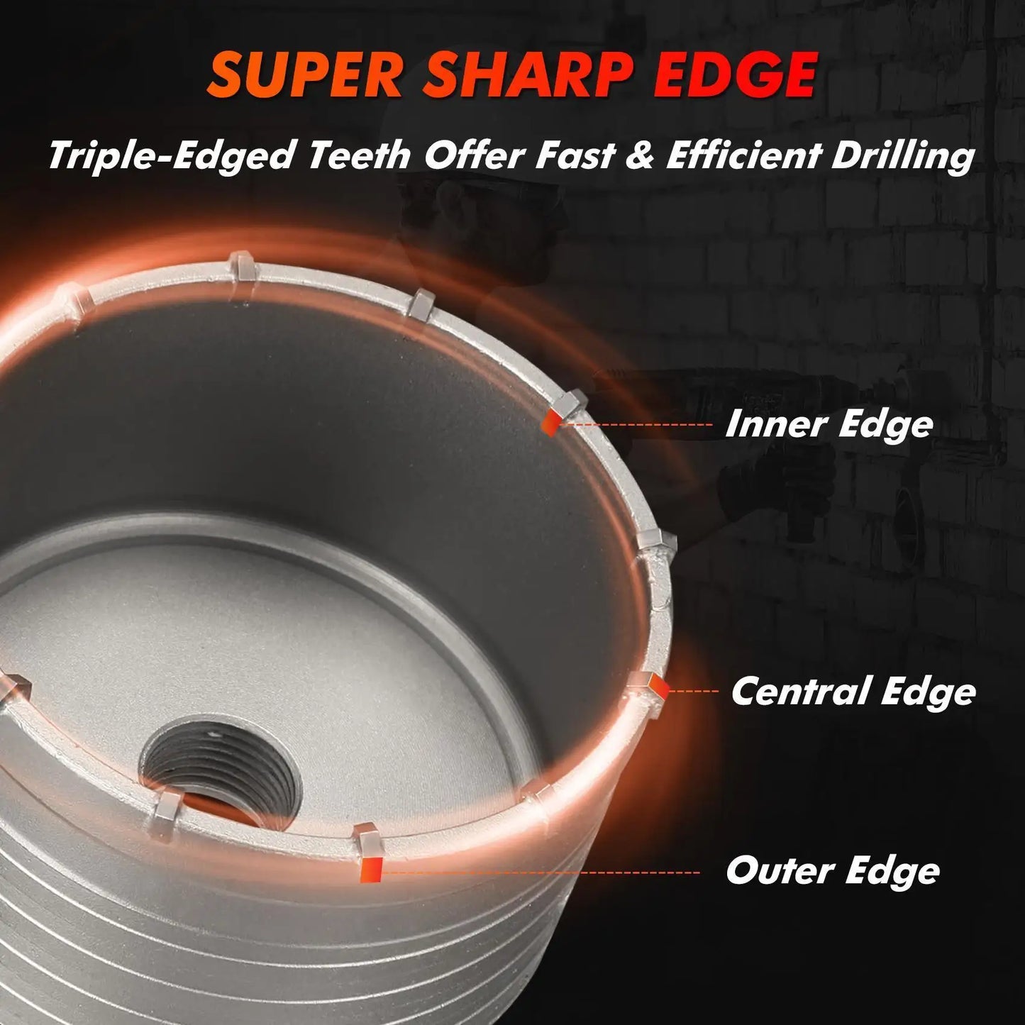 Concrete hole saw kit