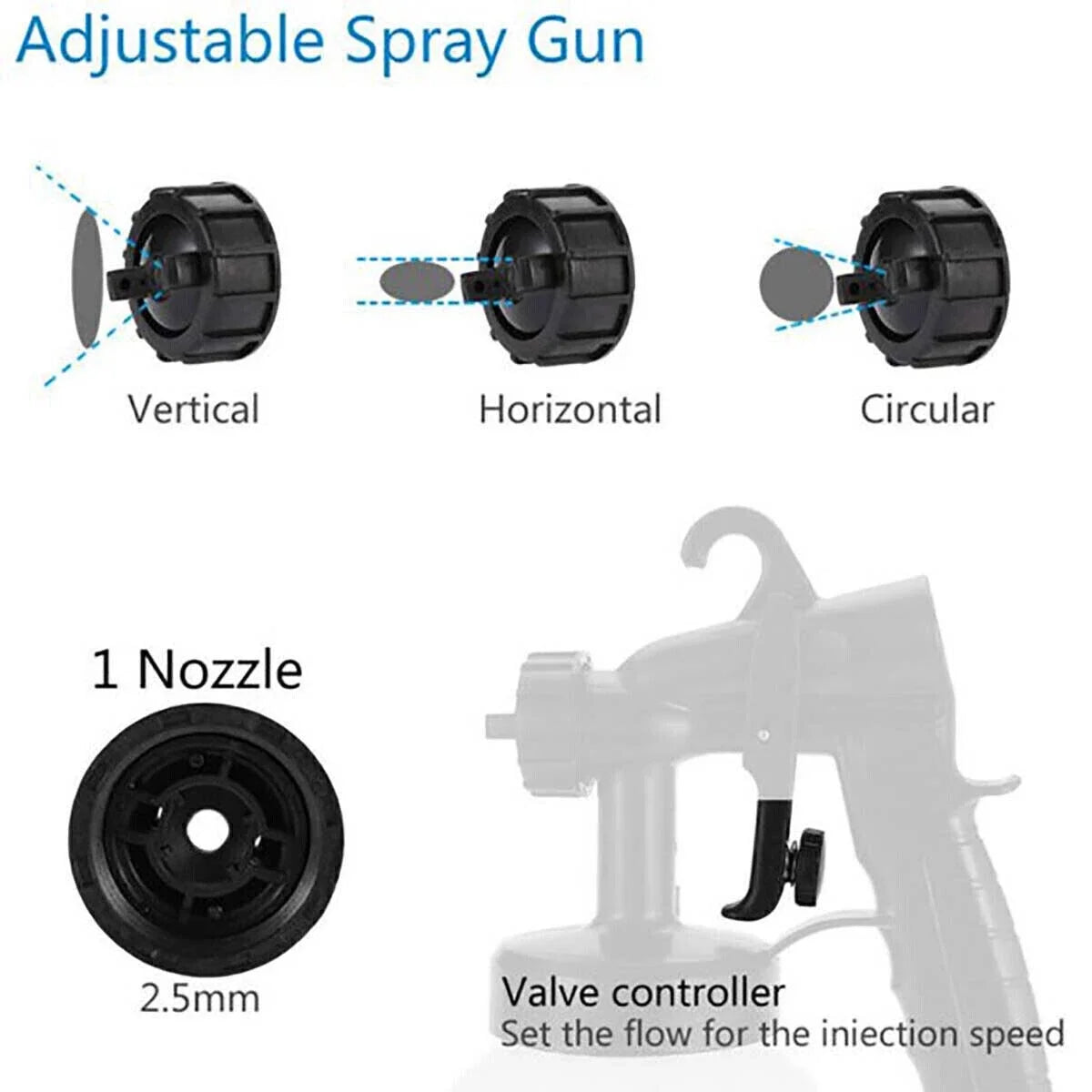 800ML Portable Electric Paint Spray Gun Home Decor