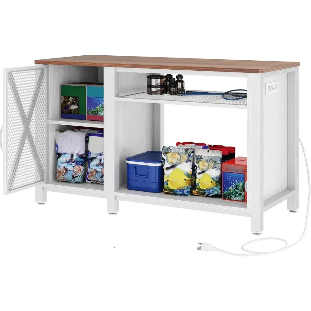 Metal Aquarium Stand with Power Outlets