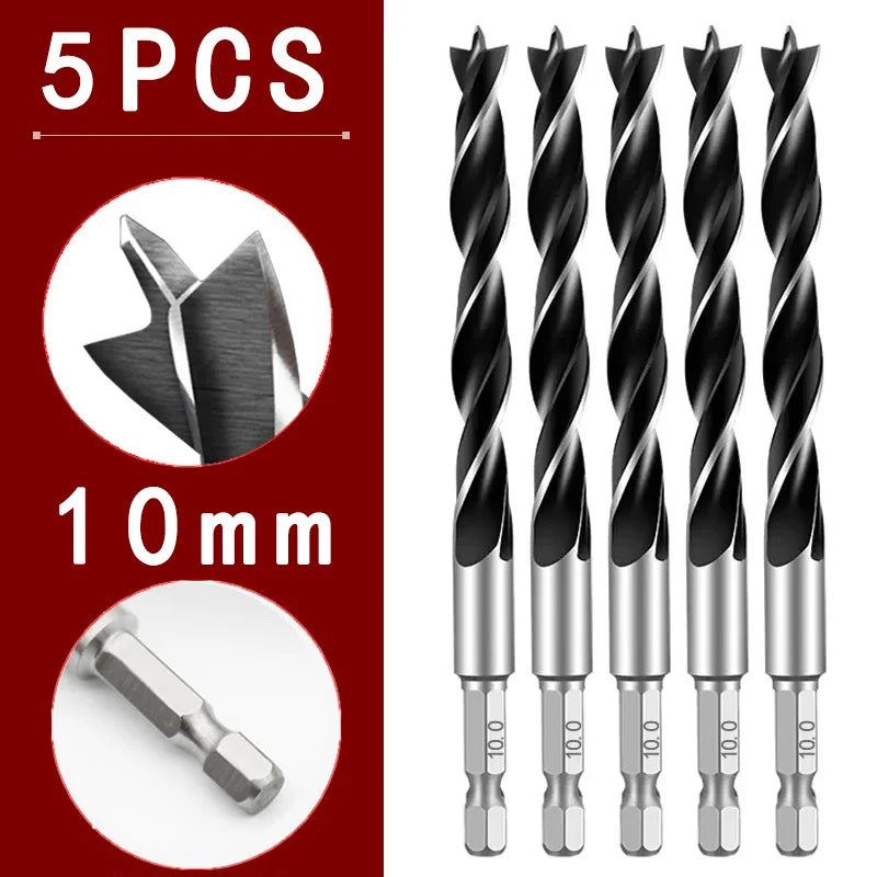 Three Pointed Woodworking Drill Bit Set