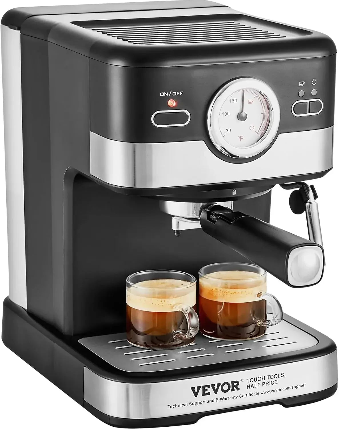 Espresso Maker with Milk Frother Steam Wand
