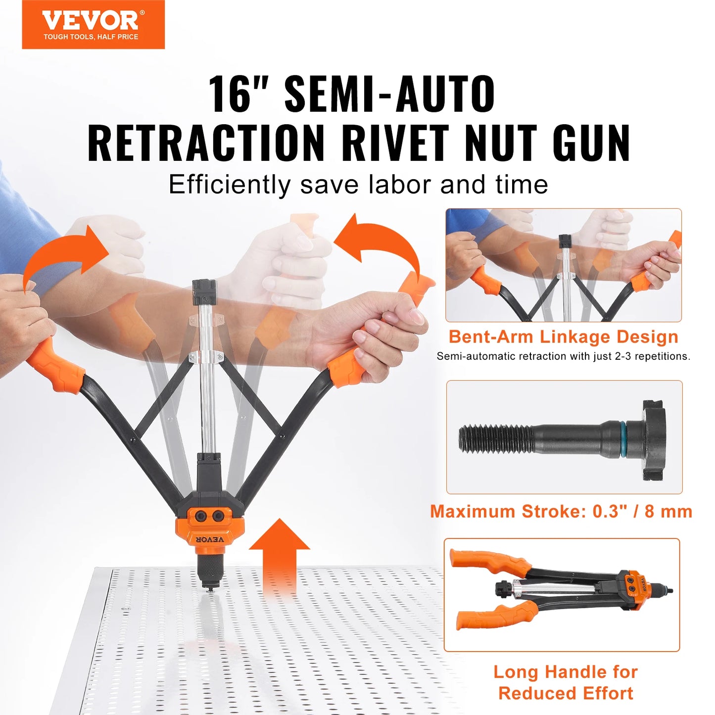 14" 16" Rivet Tool Kit with Metric and SAE Mandrels