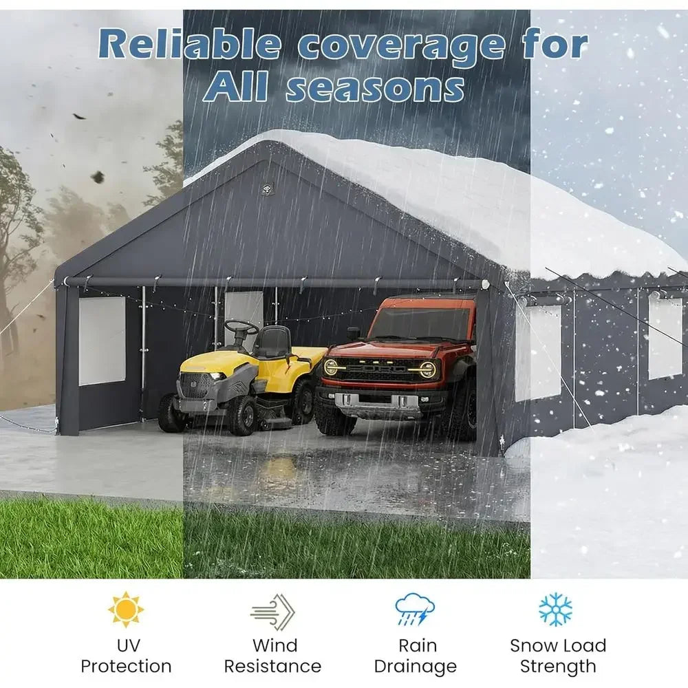 20x20 Carport with Galvanized Steel Frame