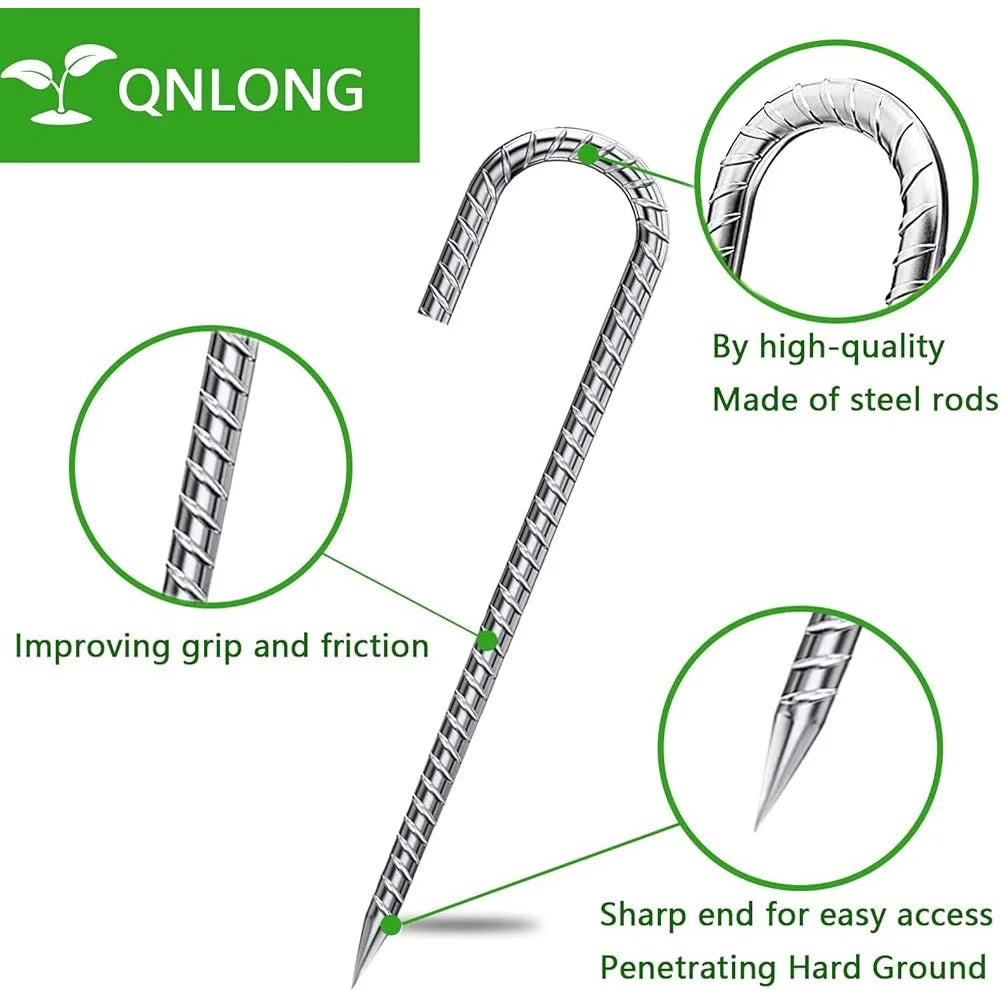 12 Inch Galvanized Tent Anchors