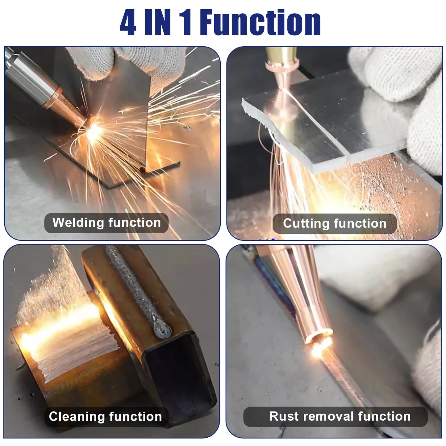 4 IN 1 Fiber Laser Welding Cutting Cleaning Soldering Machine
