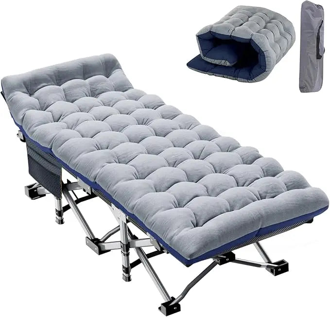 Folding Camping Cot with Mattress