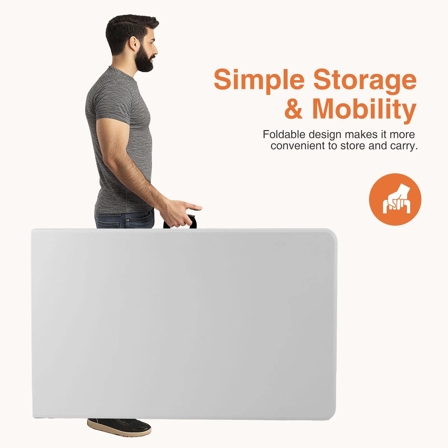 Portable Folding Table with Carrying Handle