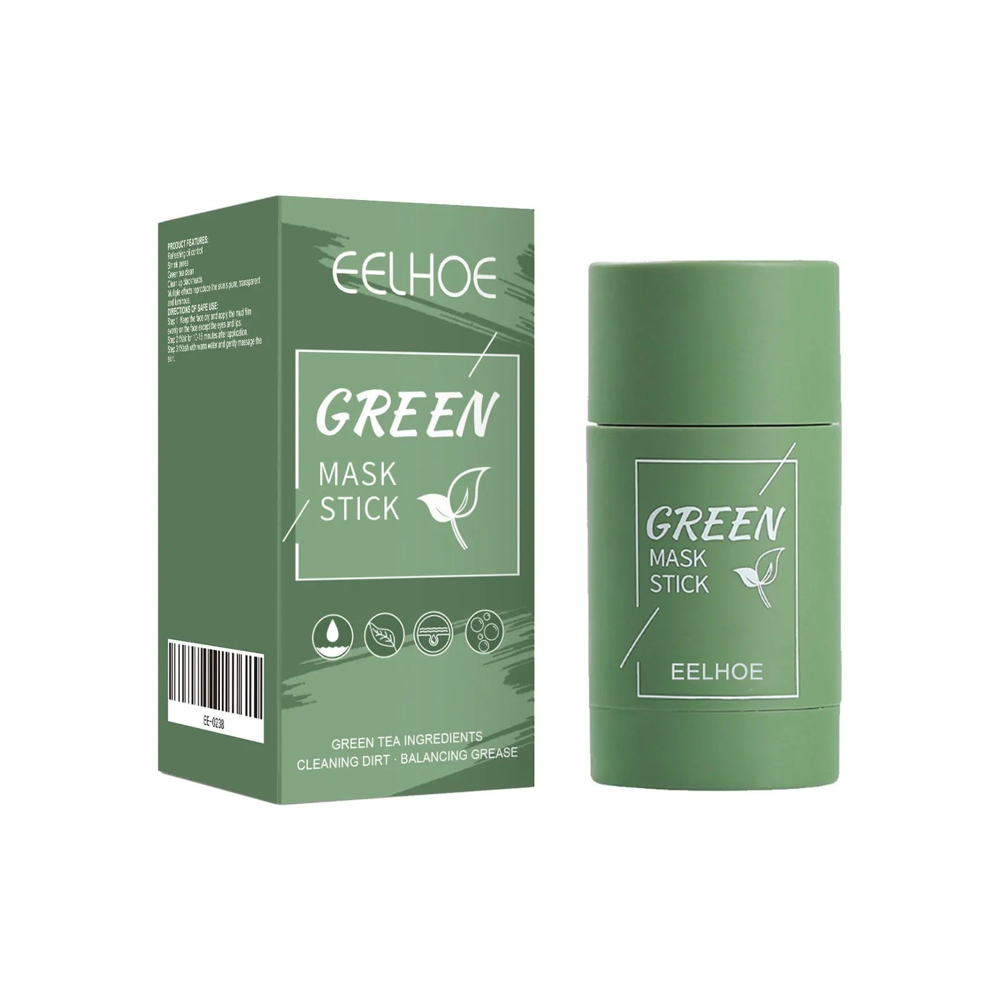 3-4PCS Green Tea Solid Face Mask Stick