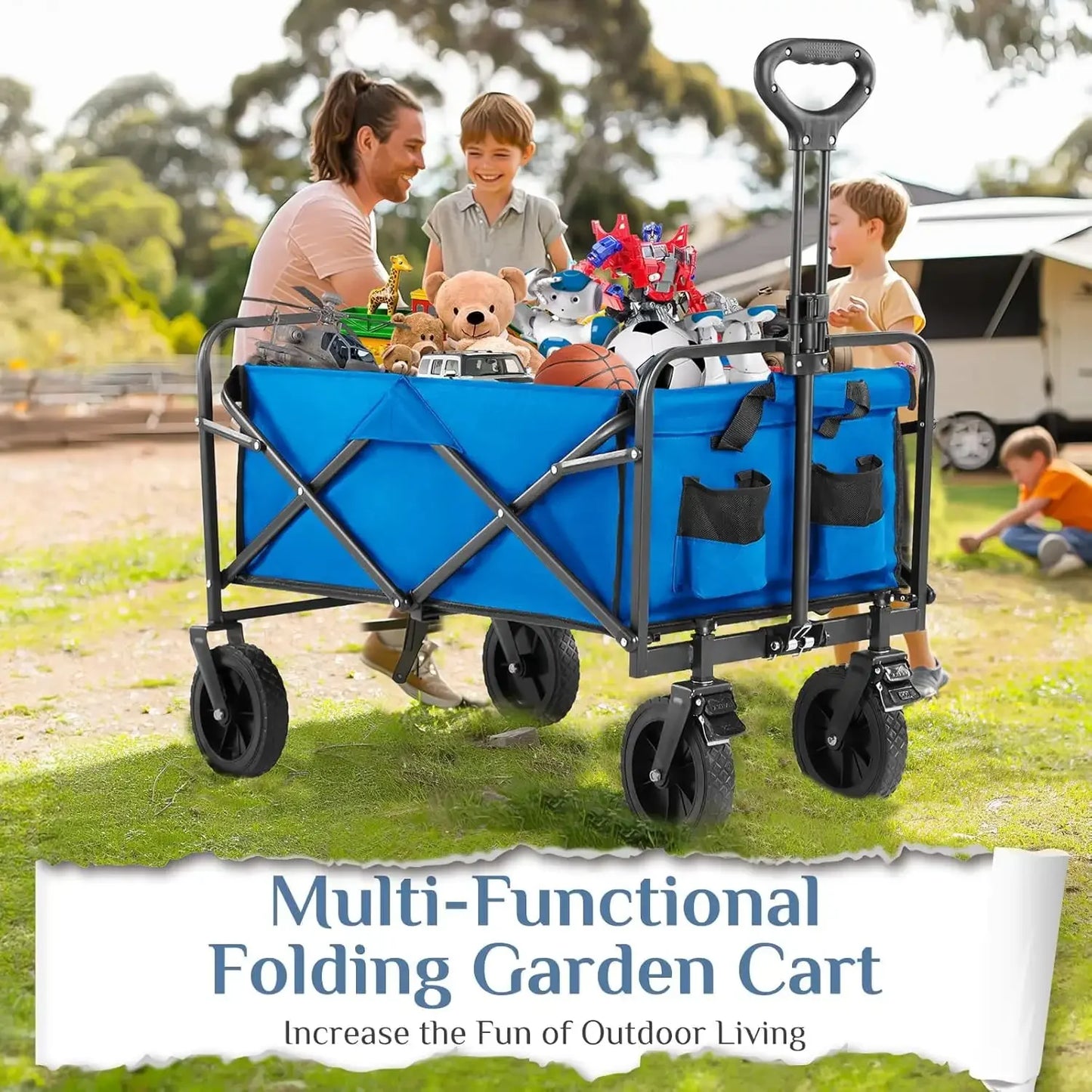 Foldable Wagons Carts with All-Terrain Wheels