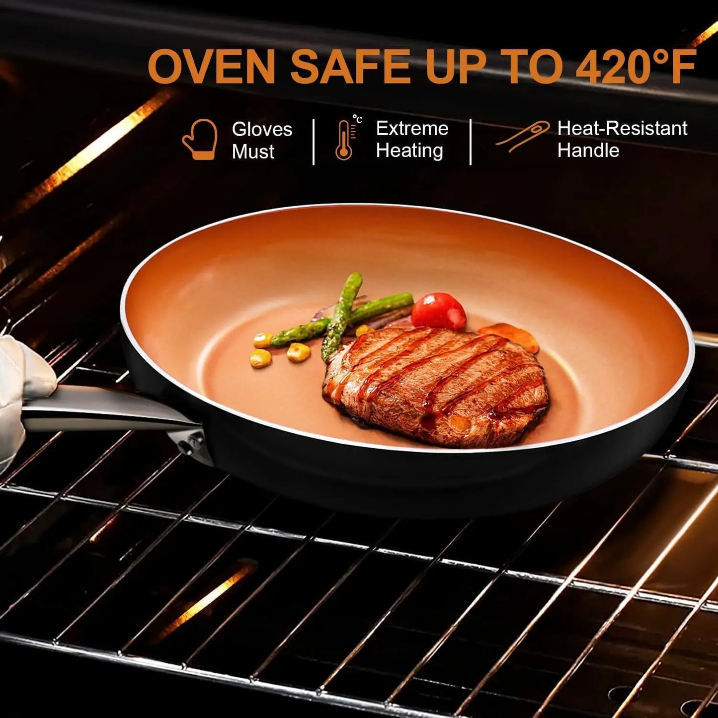 8 Inch Nonstick Frying Pan with Lid