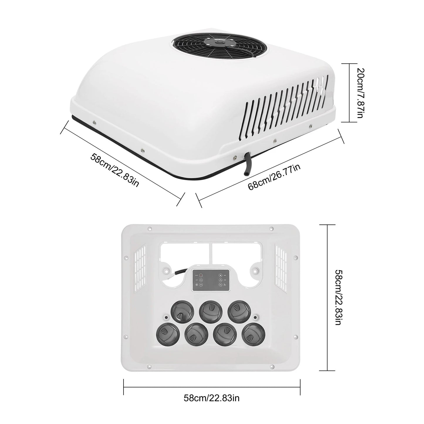 12V 800W Electric Rooftop AC Unit Fit Motorhome