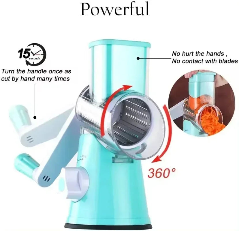 Manual Rotary Vegetable Slicer Cheese Grater