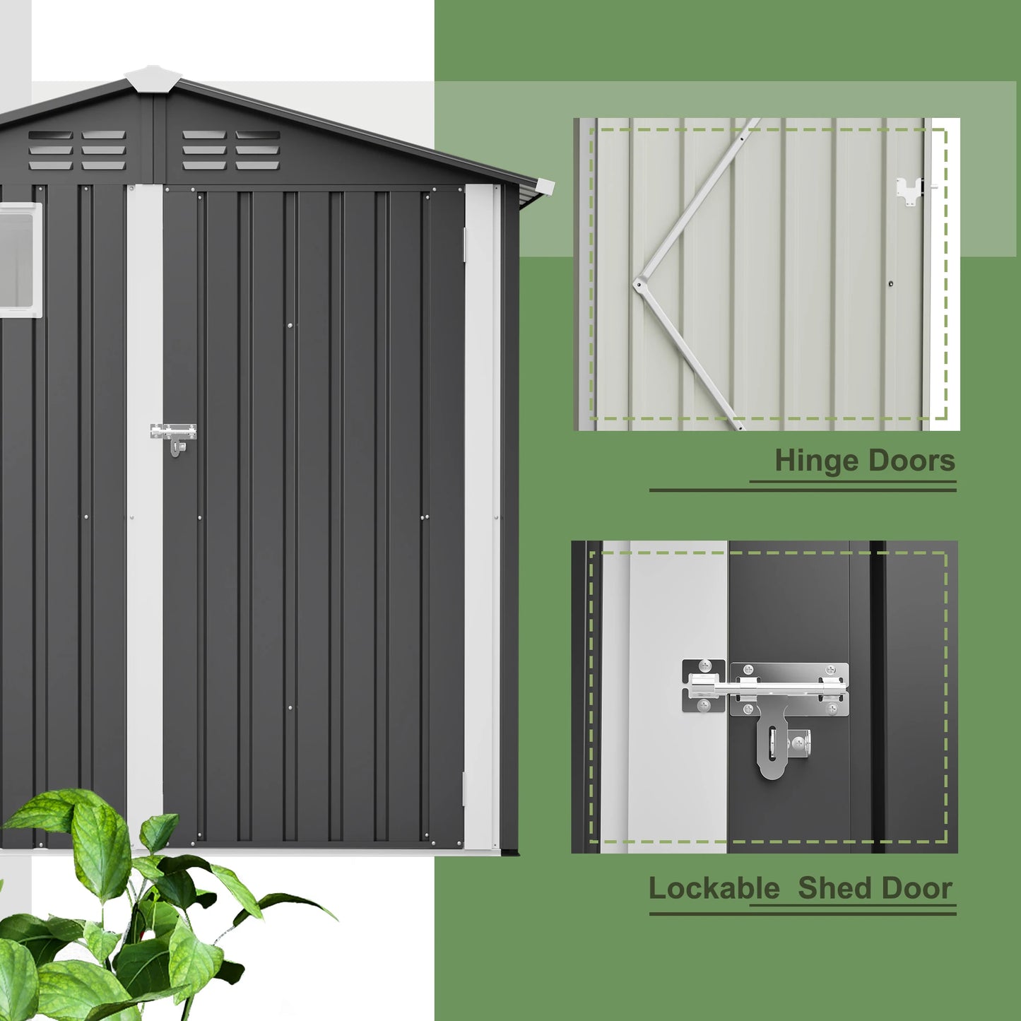 6FT x 4FT Outdoor Garden Shed