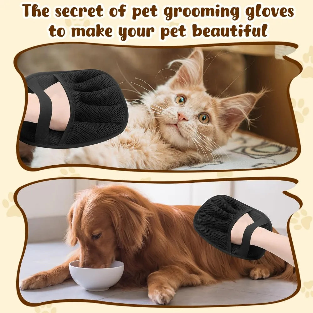 2 Pack Pet Hair Remover Gloves