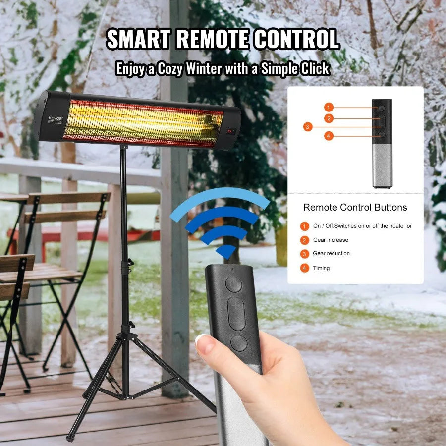 Infrared Heater 1500W Remote Control Electric