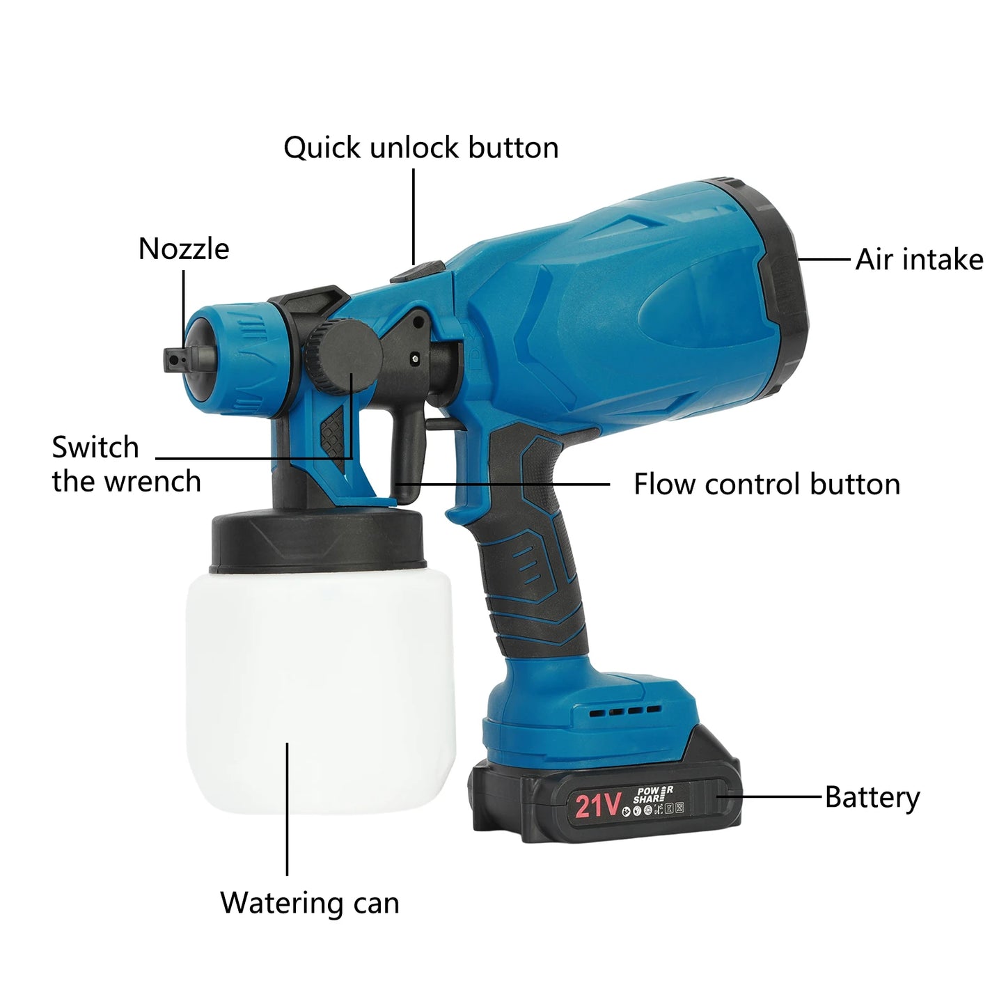 1 Set Mini Paint Sprayer Rechargeable