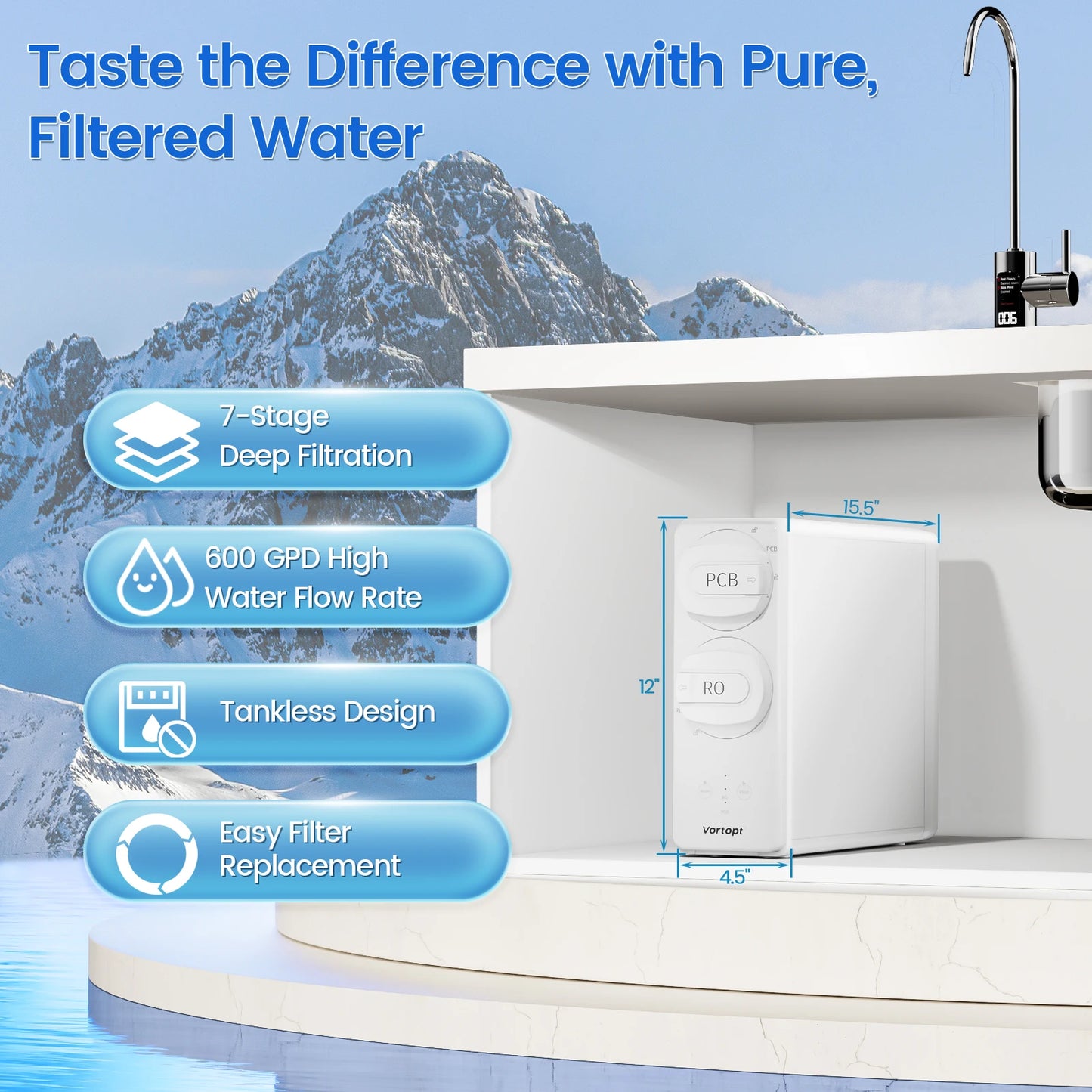 7 Stage Tankless Water Purifier for Drinking