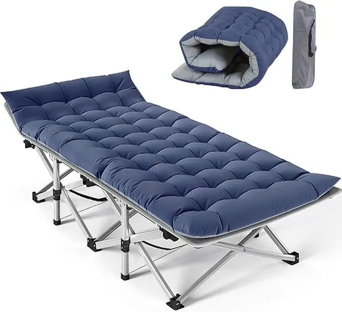 Folding Camping Cot with Mattress
