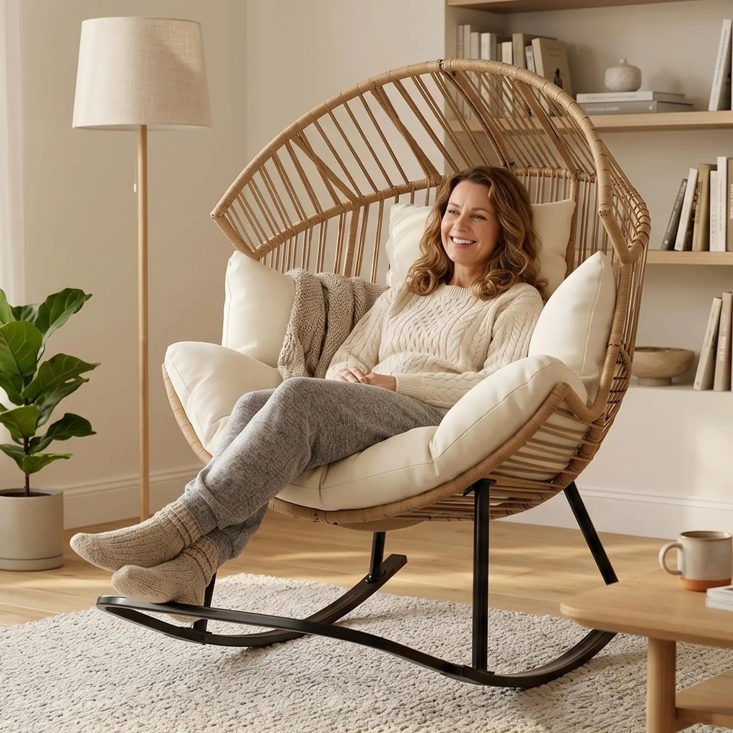Papasan Rocking Chair