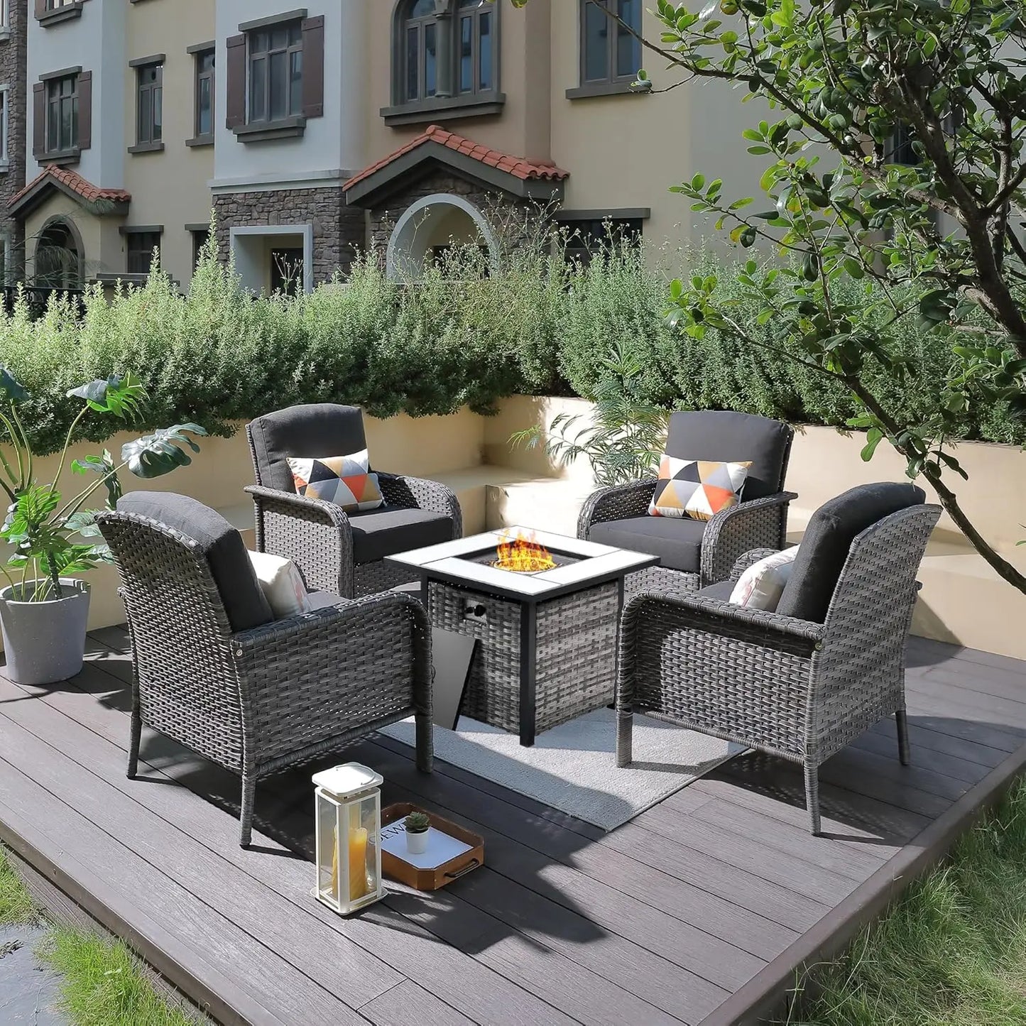 Patio Furniture Set with 30" Fire Pit