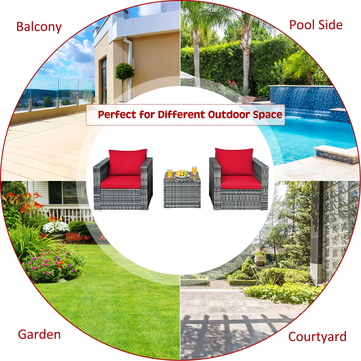 3 PC Patio Set