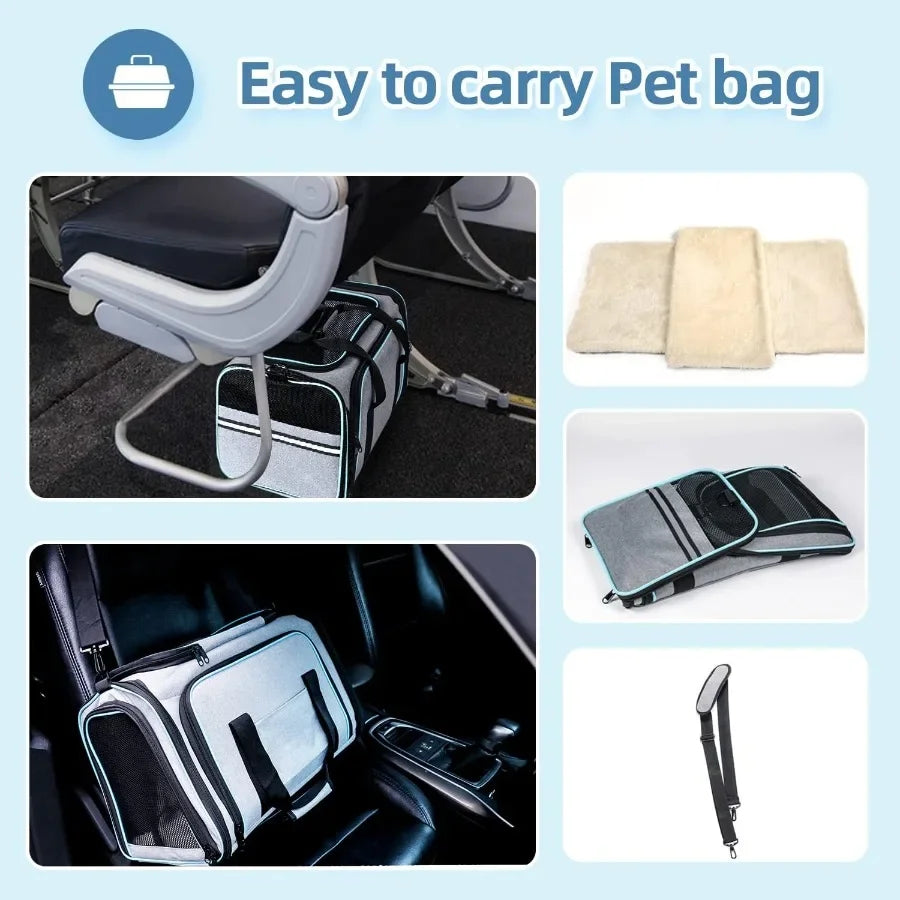 Airline approved expandable pet carrier