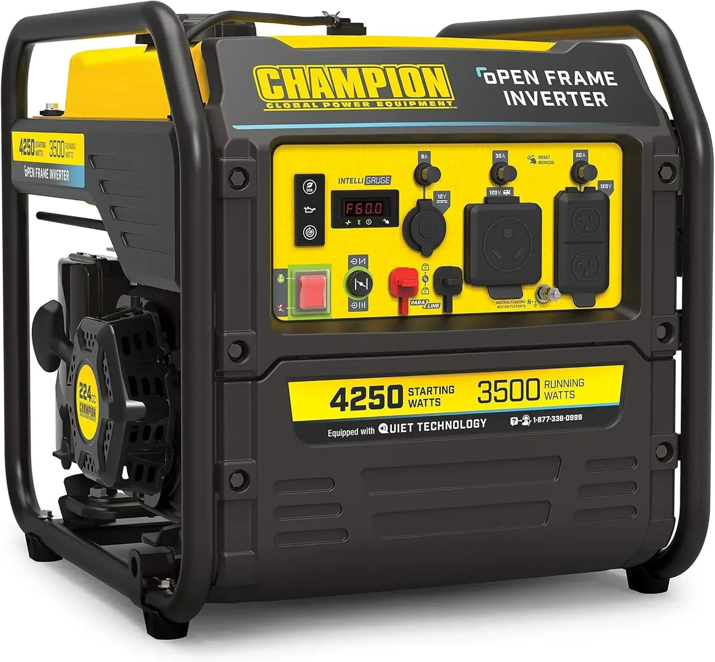 4250-Watt RV Ready Portable Open Frame Inverter Generator
