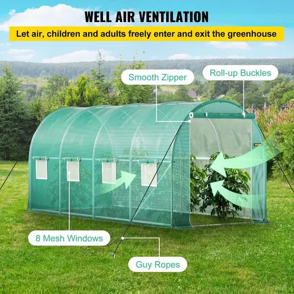 Walk-in Tunnel Greenhouse, 14.8 x 6.6 x 6.6 ft